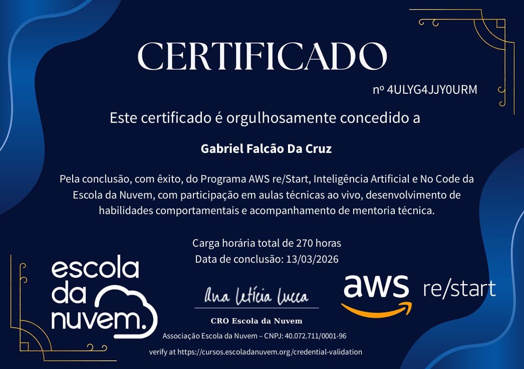 AWS re/Start, Inteligência Artificial e No Code